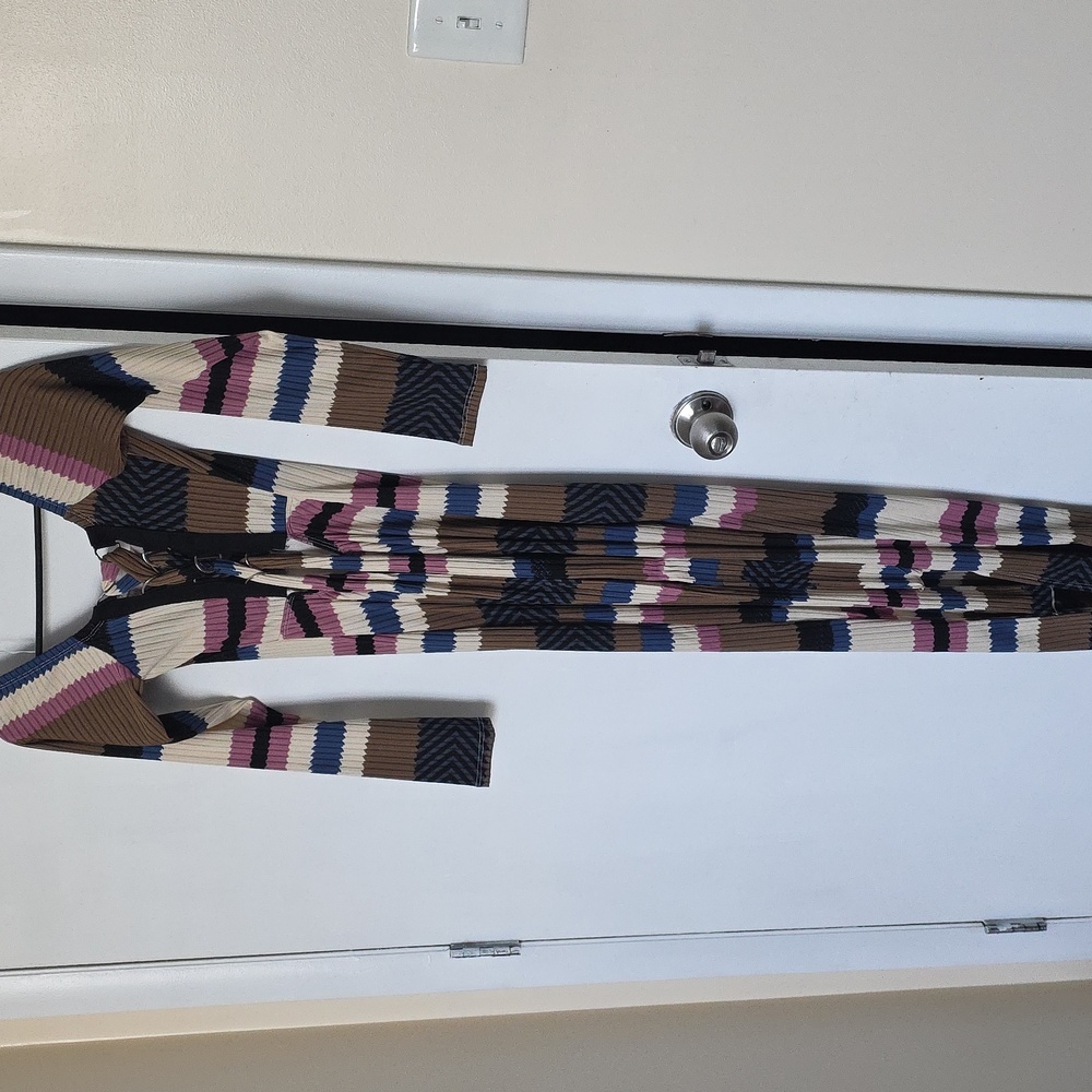 Striped Multicolor Midi Dress